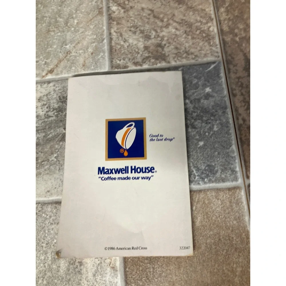 American Red Cross Maxwell House Emergency Preparedness Family Guide Book 1986